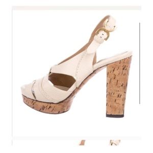 Chloe Cork Platform Heels